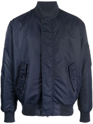 Closed recycled nylon bomber jacket - Blue