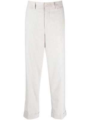 Closed rolled-cuff cropped trousers - Grey