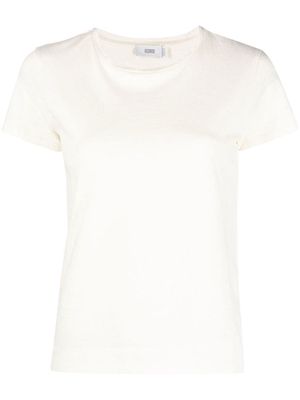Closed short-sleeve cotton T-shirt - Neutrals
