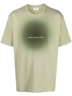 Closed slogan-print short-sleeve T-shirt - Green