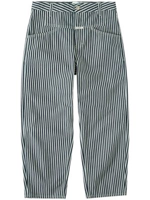 Closed Stover striped straight-leg cotton jeans - Blue