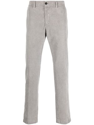 Closed straight-leg cotton trousers - Grey