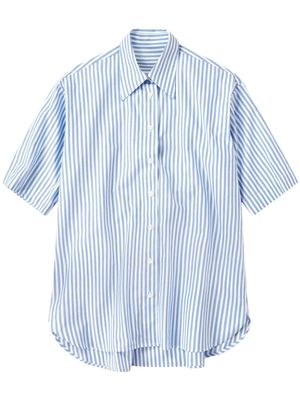 Closed stripe-print logo-print shirt - Blue