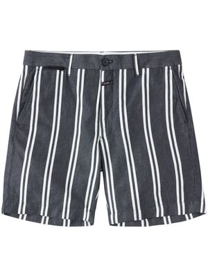 Closed striped cotton-blend chino shorts - Grey