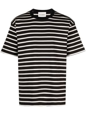Closed striped organic cotton T-shirt - 100 BLACK WHITE