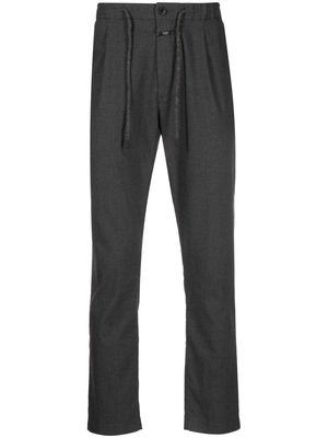 Closed tapered-cut drawstring trousers - Grey