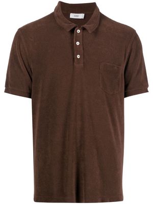 Closed terry-cloth polo shirt - Brown