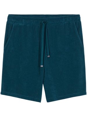 Closed terry-cloth track shorts - Green