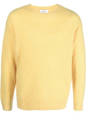 Closed textured knit jumper - Yellow