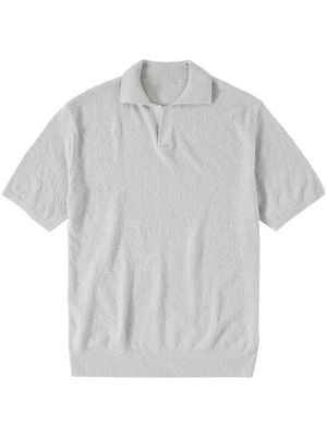 Closed textured-knit polo shirt - Grey