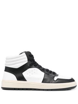 Closed two-tone high-top sneakers - Black