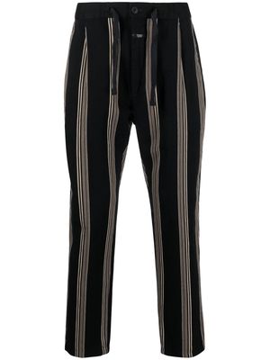 Closed Vigo stripe-print tapered trousers - Black