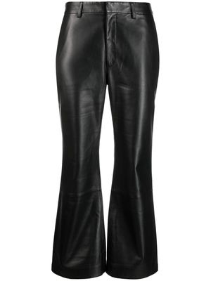 Closed Wharton low-rise leather trousers - Black