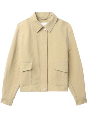 Closed zip-fastening cropped jacket - Neutrals