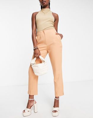 Closet London tailored pants in camel-Neutral
