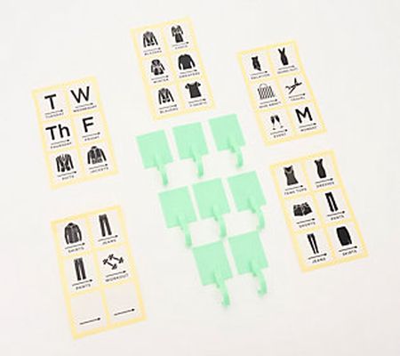 Closet Style Files 38-Piece Hook and Label Organizers