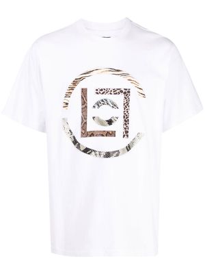 CLOT animal-print logo-patch T-shirt - White