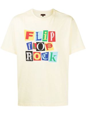 CLOT Flip Flop Rock print T-shirt - Yellow