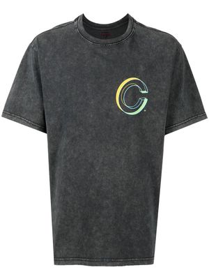 CLOT globe-logo acid wash T-shirt - Black
