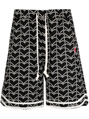 CLOT graphic-print cotton track shorts - Black