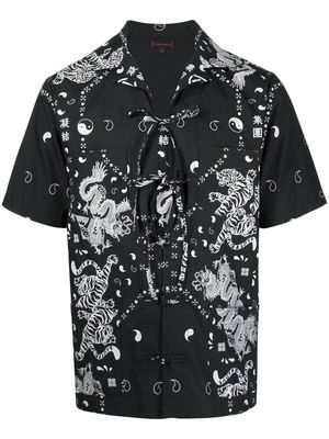 CLOT graphic-print short-sleeve shirt - Black