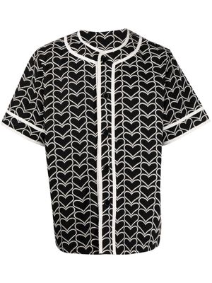 CLOT heart-print short-sleeved shirt - Black