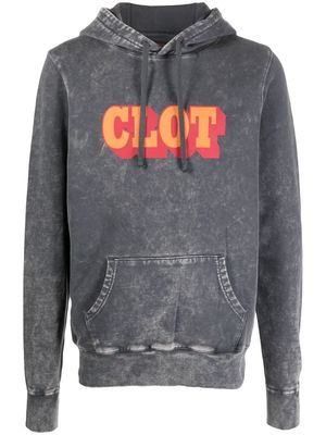 CLOT logo-print detail hoodie - Grey