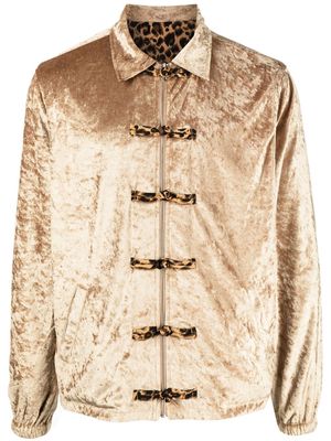 CLOT reversible crushed-velvet jacket - Brown