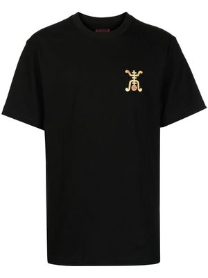 CLOT symbol-embroidered short-sleeve T-shirt - Black
