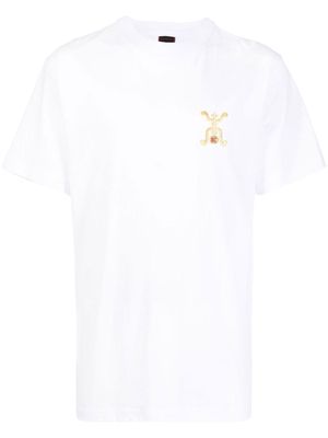 CLOT symbol-embroidered short-sleeve T-shirt - White
