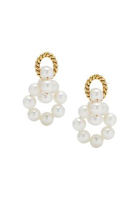 Cloud 9 24K Gold-Plated & Freshwater Pearl Drop Earrings