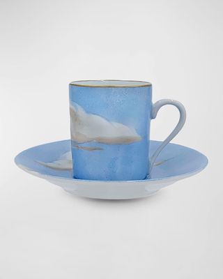 Cloud Porcelain Espresso Cup & Saucer Set