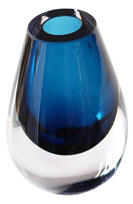 CLOUDNOLA Drop Glass Vase in Cobalt 