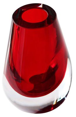 CLOUDNOLA Drop Glass Vase in Red 