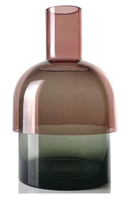CLOUDNOLA Flip Top Glass Vase in Grey/Pink