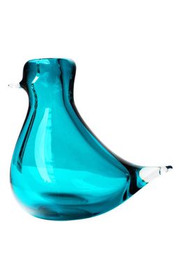 CLOUDNOLA Glass Bird Vase in Blue 