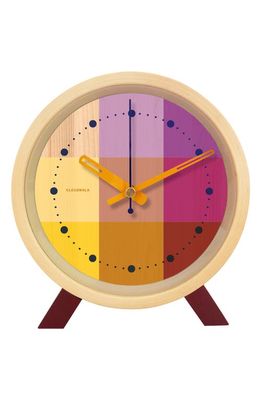 CLOUDNOLA Riso Wooden Alarm Clock in Pink/Yellow