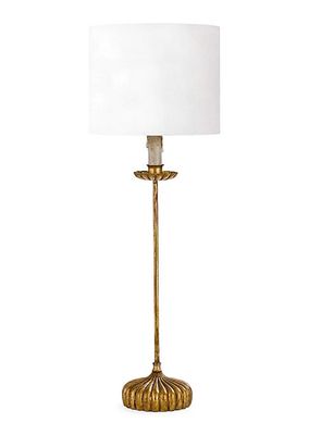 Clove Stem Buffet Natural Linen Shade Table Lamp