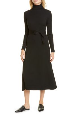Club Monaco Melissah Knit Long Sleeve Midi Dress in Black