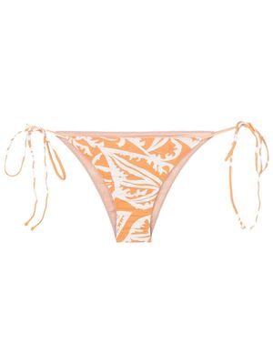 Clube Bossa Aava leaf-print bikini bottoms - Orange