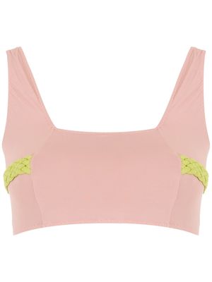 Clube Bossa Baldev Treme rop-detail bikini top - Pink