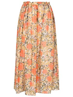 Clube Bossa Pavlova floral-print skirt - Orange