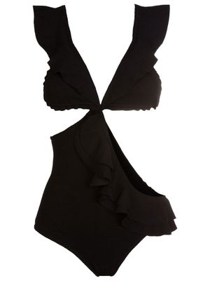 Clube Bossa ruffled cut-out swimsuit - Black