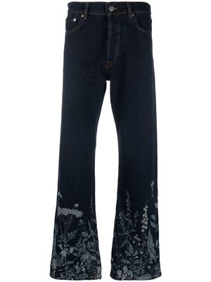 Cmmn Swdn Jonah bootcut floral jeans - Blue
