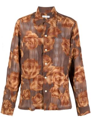 Cmmn Swdn Rani patterned shirt - Brown