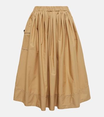 CO A-line cotton midi skirt