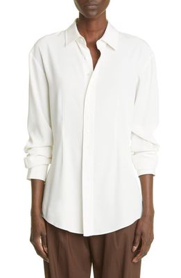 CO Classic Crepe Back Satin Shirt in Ivory