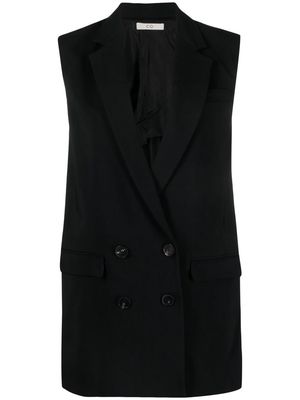 Co double-breasted button vest - Black