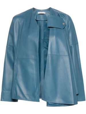 Co draped leather jacket - Blue