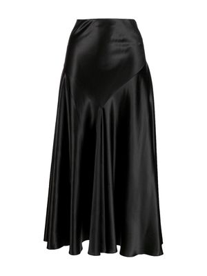 Co flared silk skirt - Black